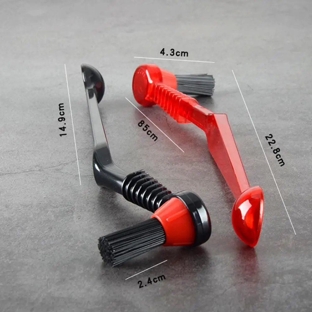 Double Head Anti-scalding Espresso Coffee Machine Curved Cleaning Brush Spoon