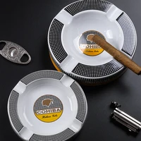 classic round cigar ashtray size number ceramic 4 slots ceramic ashtray cigar smoking sets accessories club supplies