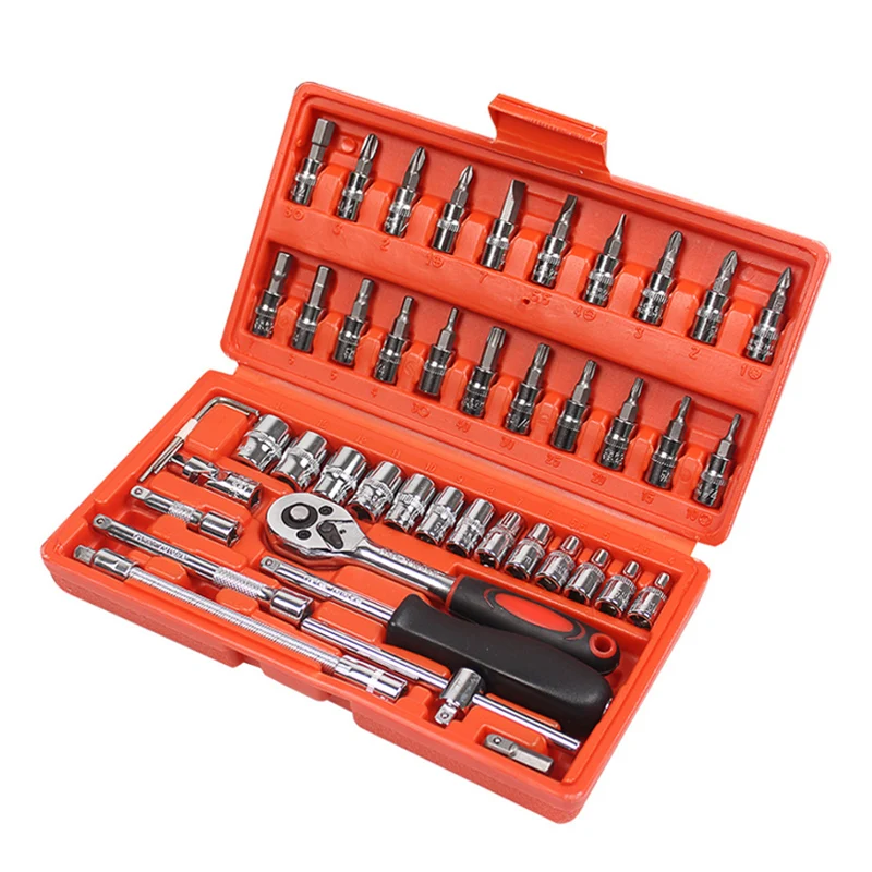 

New Socket Wrench Tools Key Hand Tools Set Spanner Wrench Socket Hand Tools Wrenches Garage Tools Car Wrenchs Universal Ratchet