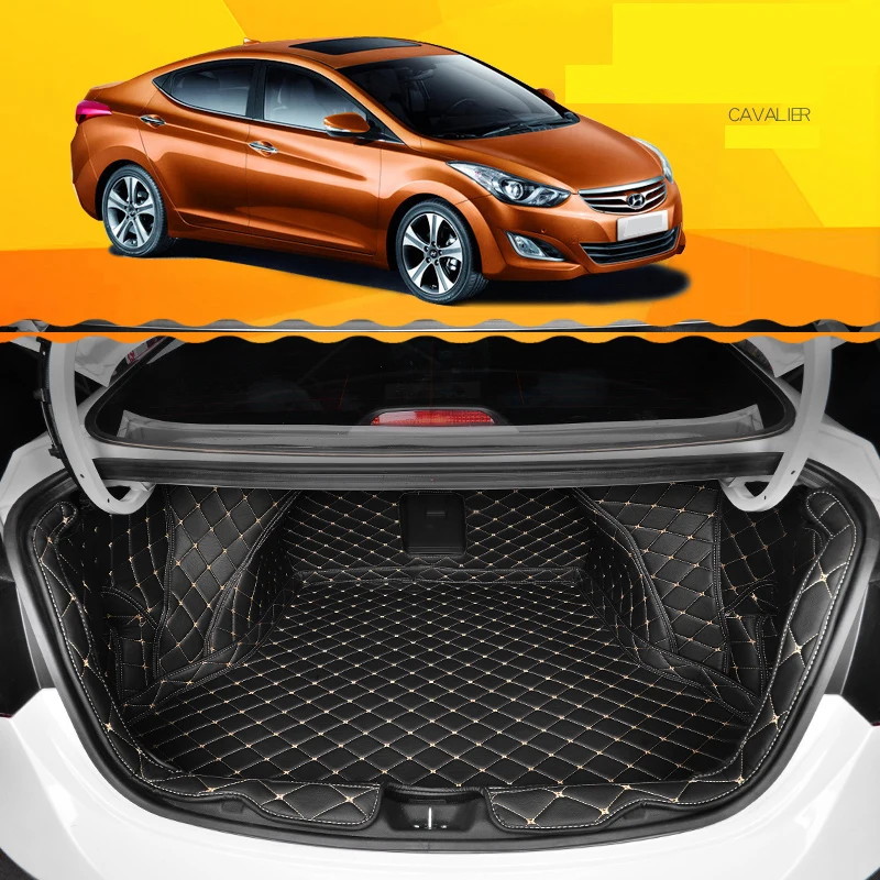 3D коврики для багажника hyundai elantra Avante кожаный коврик автомобиля груза 2011 2012 2013 2014