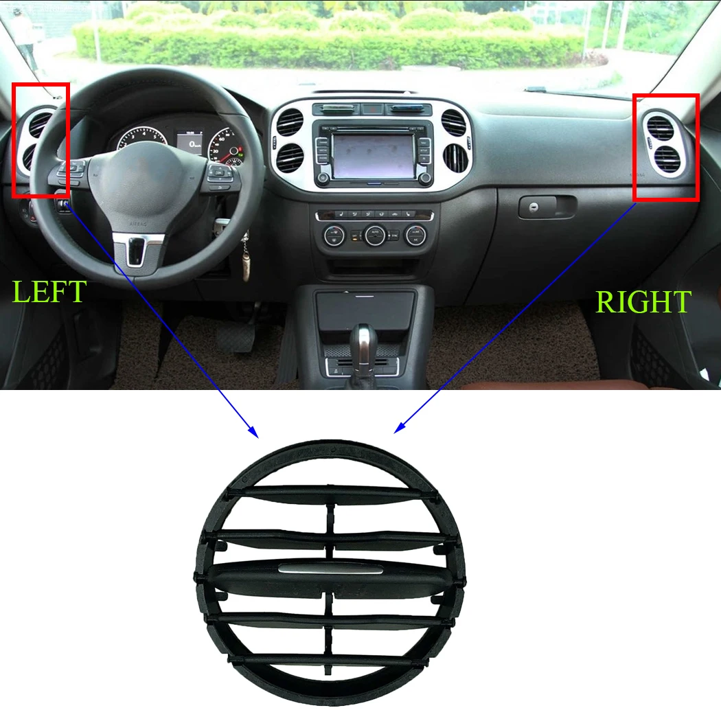 

ESIRSUN Air Conditioning Outlet Left Right Vent Shutters Instrument Desk Sliding Folding FIT FOR VW Tiguan 2011-2016