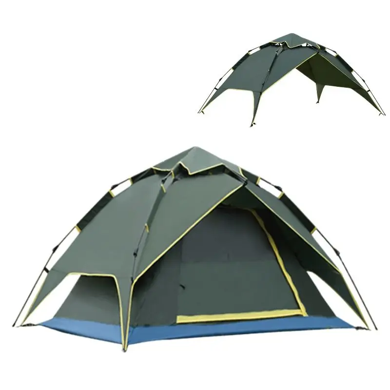 

Double-layer automatic quick-opening tent outdoor camping tent for 2-3 people rainproof and sunscreen beach tent