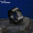 Перстень мужской UZone из полированной нержавеющей стали, перстень с черной печаткой кольца с изображением орла военно-морской армии России