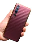 3D бесцветные углеродного волокна чехол для телефона для XIAOMI MI11 Mi10 Pro 5G Mi9 Mi8 SE Redmi K30 Pro K20 Примечание 8 7 5 + градиент наклейка