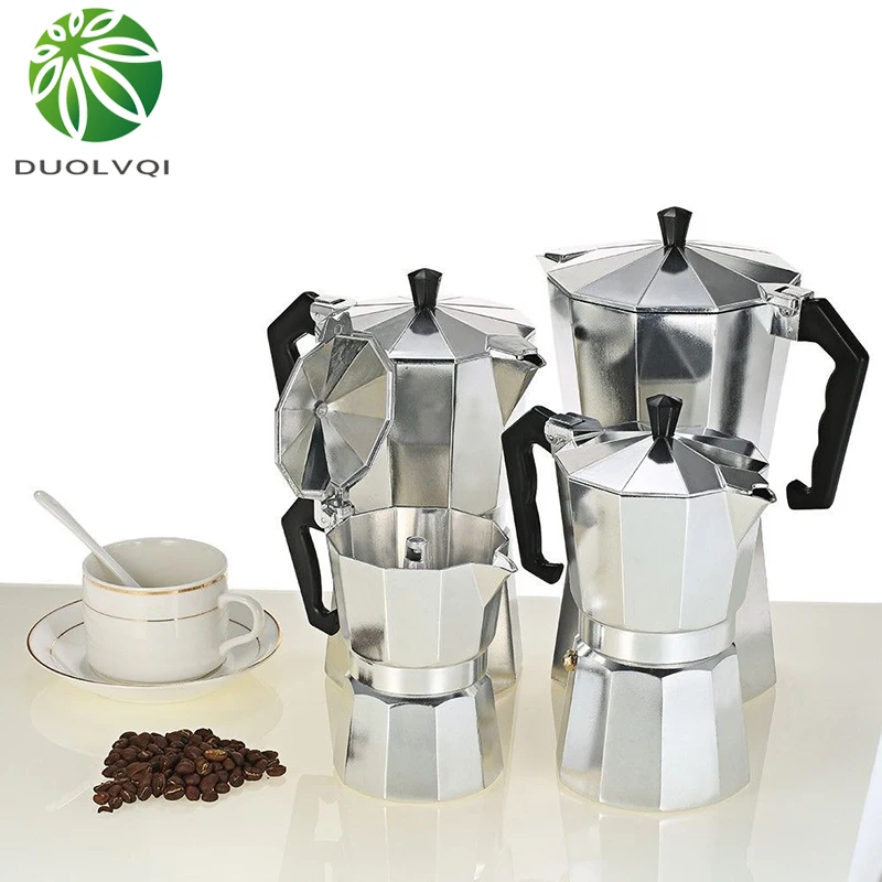 Duolvqi Алюминий Кофе производитель прочный Moka Cafeteira Кофеварка горшок практичный