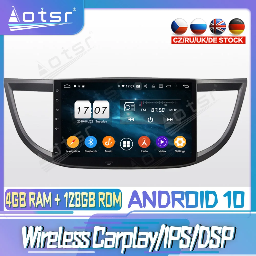 

Android 10 PX6 128G For HONDA CRV 2012 2015 Car CD DVD GPS Navigation Auto Radio Stereo Video Multimedia Player HeadUnit 2din
