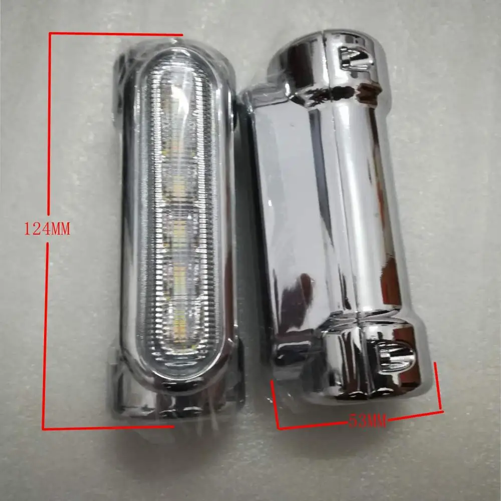 

Motorcycle Highway Bar Switchback Turn Signal Light White Amber LED For Harley 883 Victory Softail FatBoy Dyna Road King Touring