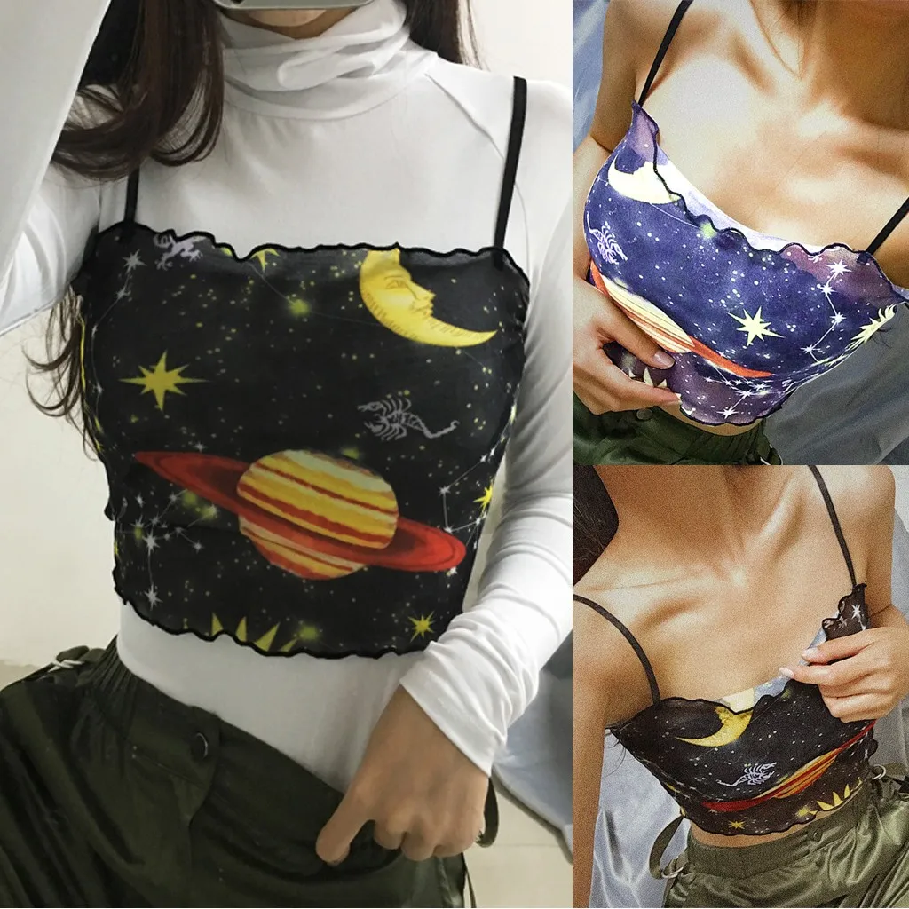 Кроп-топ женский с цветочным принтом и ангелом блуза коротким рукавом