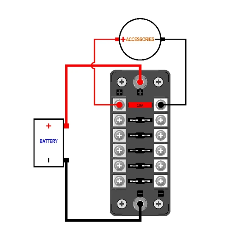 6 независимых замыканий блок предохранителей с отрицательной Шиной ATC/ATO полосный