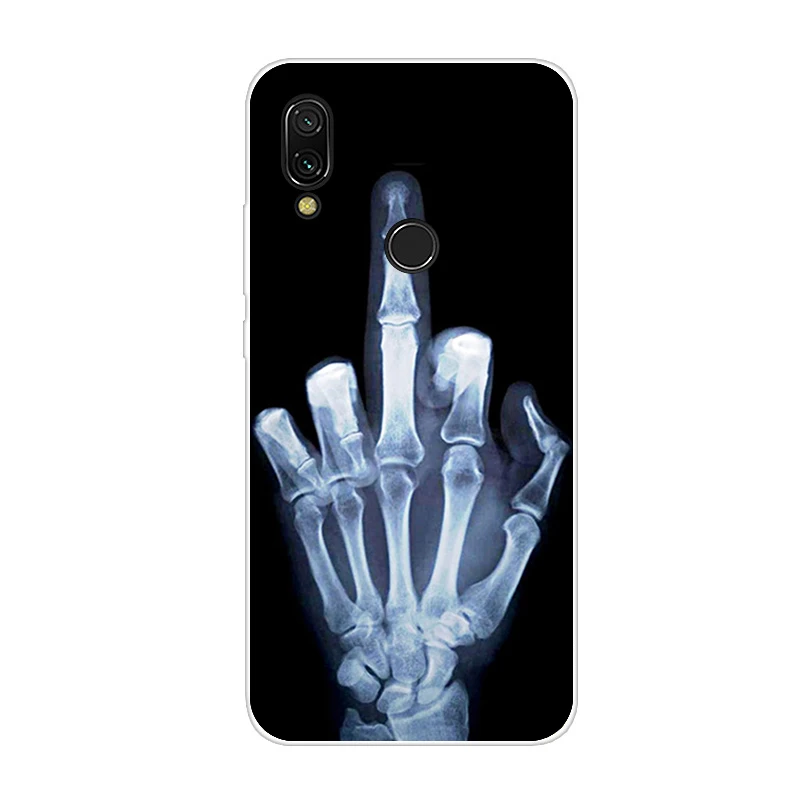 Синий Для xiaomi redmi 7 чехол силиконовый рисунок мягкий ТПУ для xiaomi redmi 7 Чехол 6,26 дюймов snapdragon 632 модель fundas coque бампер - Цвет: Синий