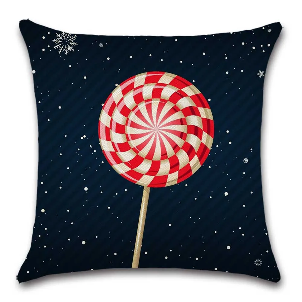 

Colorful sugar printed cotton linen polyester cushion cover pillowcase decoration for home sofa chair bedroom gift