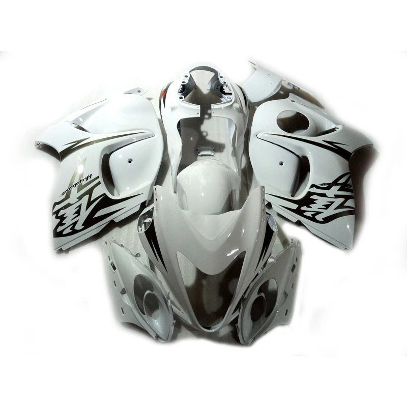 

White Plastic Injection Fairing For SUZUKI GSXR1300 GSX1300R 2008 2009 2010 2011-2014 HAYABUSA 08-11 12 13 14 fairings ZQ22