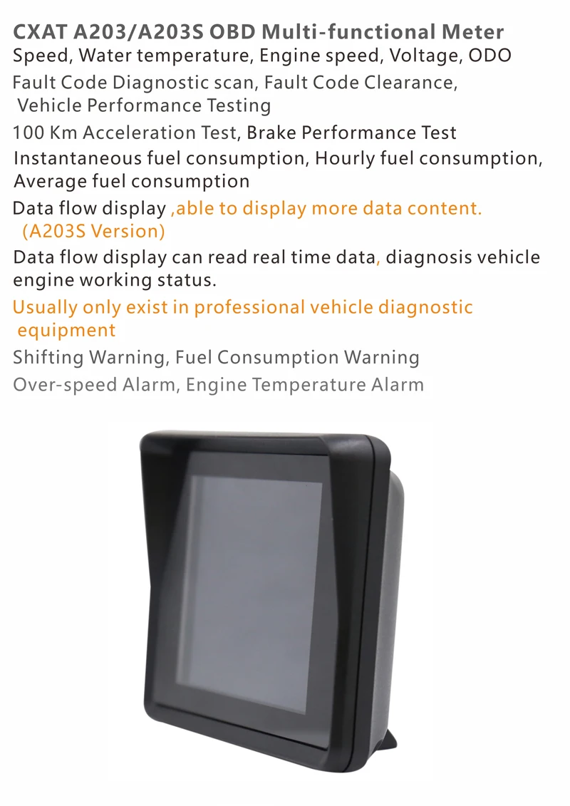 

A203 Multi Functional Smart Car OBD HUD Display