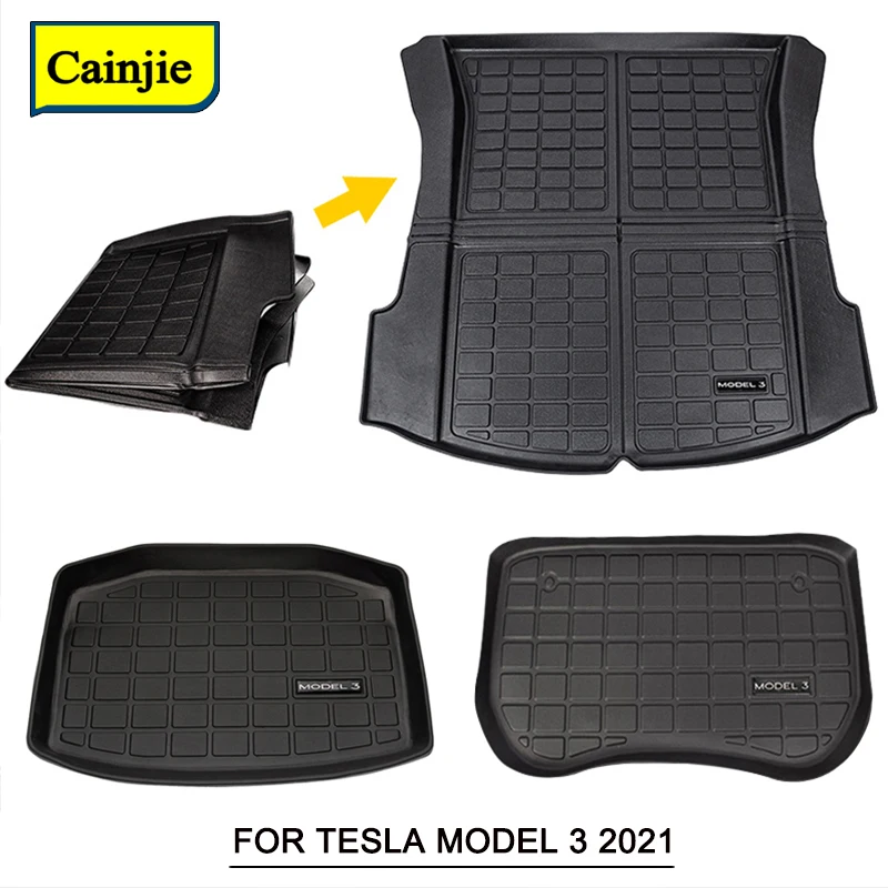 Новинка! Коврик для багажника автомобиля Tesla Model3 2021 коврики хранения передних и