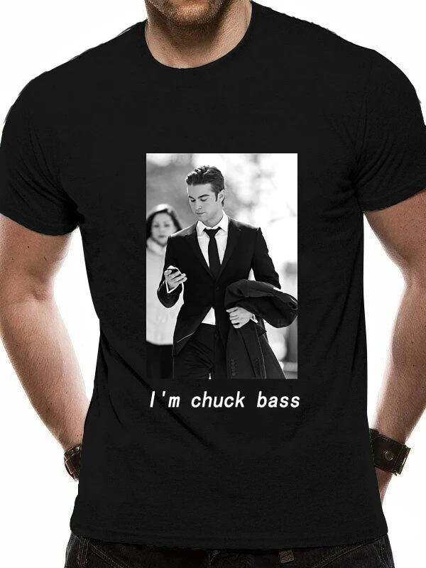 Мужская футболка с надписью I'm Chuck Bass|Мужские футболки| |