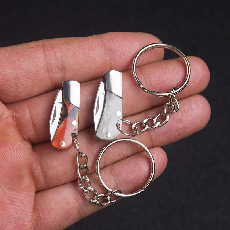 

MIni Beautiful Shell Necklace Folding Blade Knife Mini Pocket Wallet Keychain Knives Survival EDC Tool Cutter Peeler Dropship