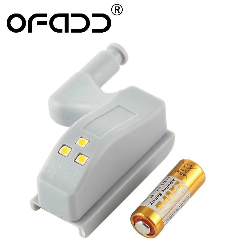 Ofadd Wardrobe Cabinet Light Led Night Automatic Sensor Inner Hinge Lamp With Battery For Cupboard Closet Kitchen | Освещение