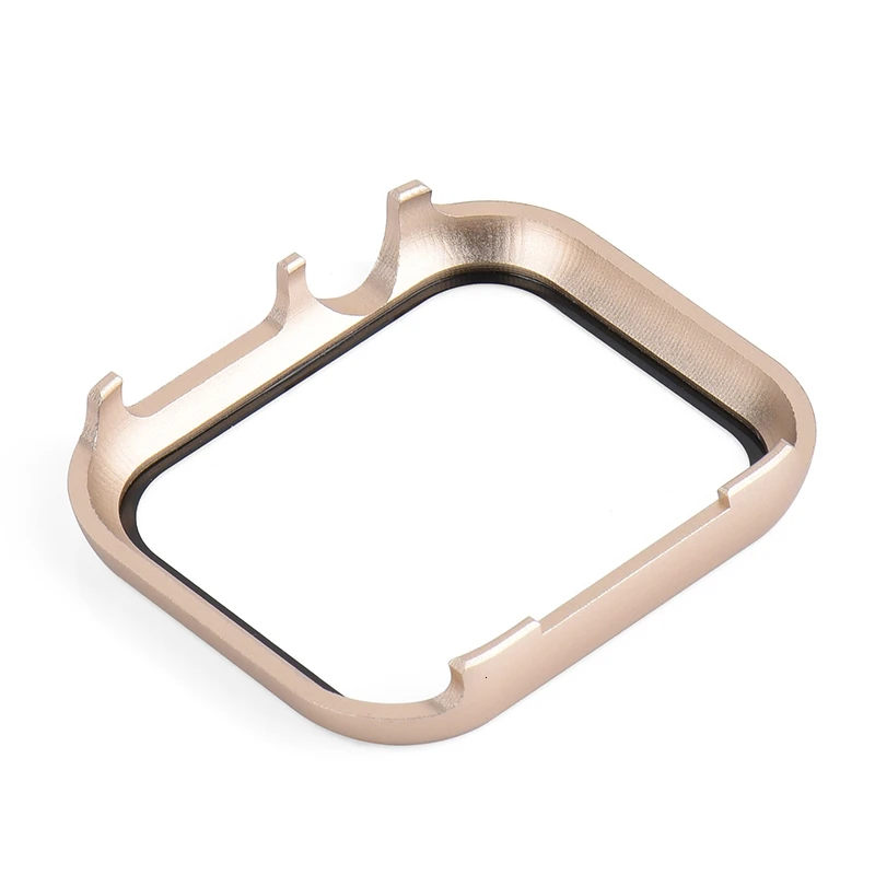 Чехол из закаленной пленки для Apple Watch Series 4, 3, 2, 1, ремешок, чехол 42 мм, 38 м, 40 мм, 44 мм, тонкий алюминиевый чехол, защита для iWatch 4