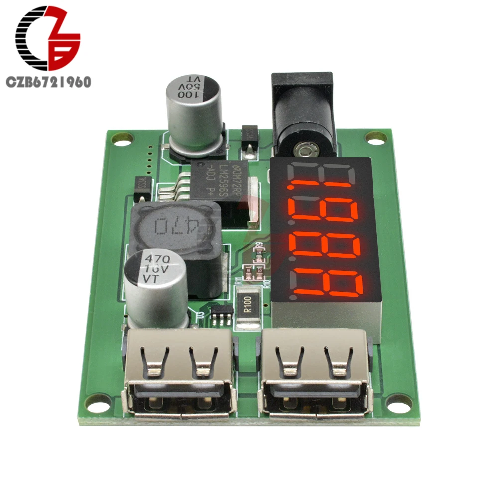 Понижающий преобразователь с двумя USB-портами на 150 кгц реле напряжения источника