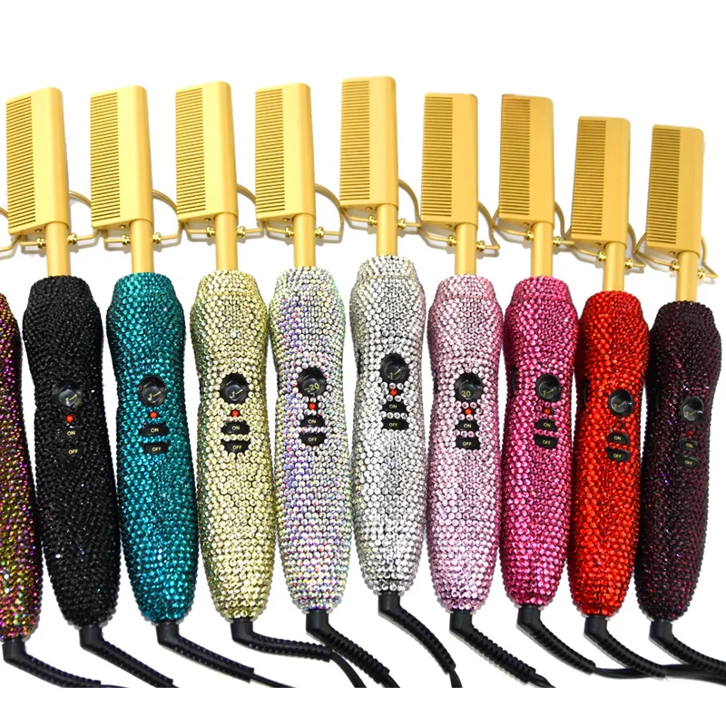 

Выпрямитель для волос Bling Crystal Diamond Hot Comb