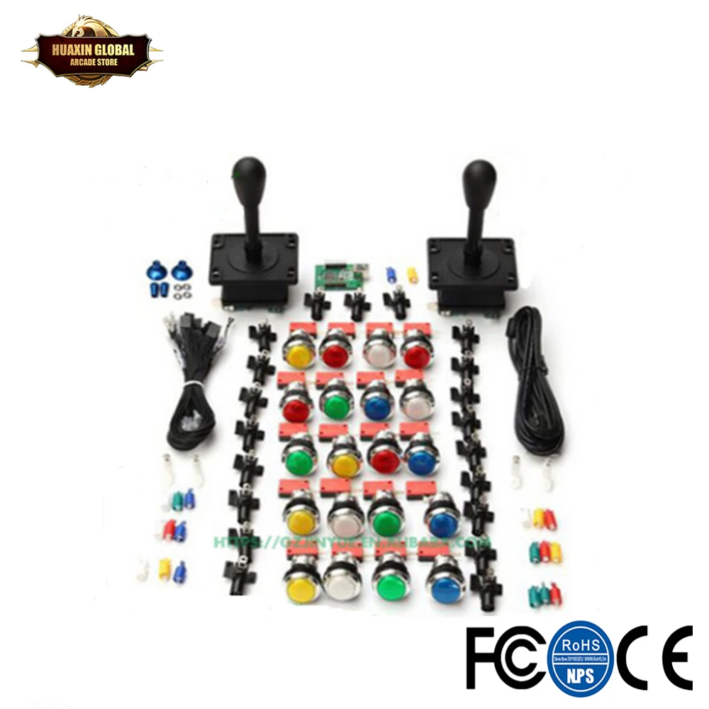 DIY Kit Sanwa Джойстик Zippy джойстик Американский кнопочный 30 мм светодиодный микро