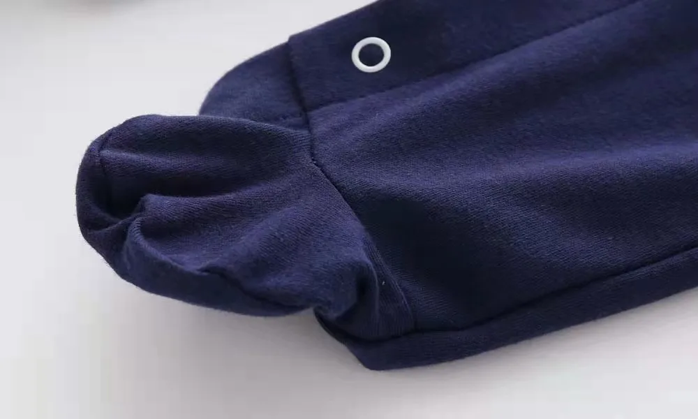 

New spring and summer fashion brand style new baby wear dark blue knitted cotton long sleeve children 0-2 years old