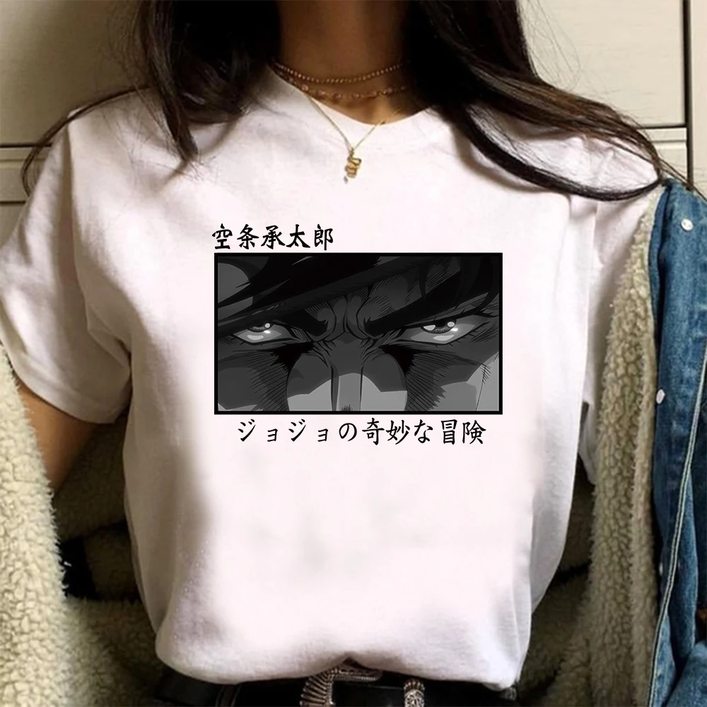 

Футболка мужская с коротким рукавом, японское аниме невероятные приключения Джоджо, Повседневная модная рубашка в стиле Харадзюку, Топ уни...