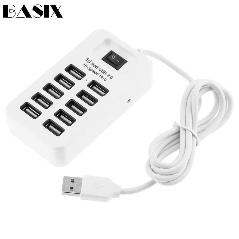 Зарядное устройство Basix usb хаб 2 0 Multi USB высокоскоростной разветвитель 4 / 7/10 портов