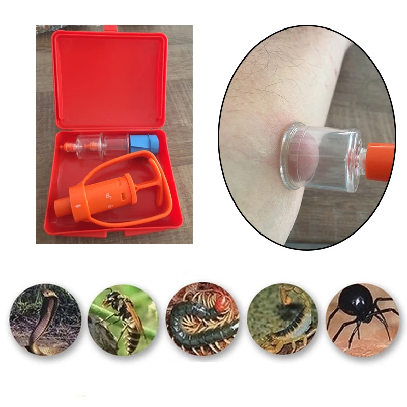 

Outdoor Emergency Venom Suction Device Wild Poisonous Snake Bee Bite Vacuum Detoxification Device Safety First-aid Tool