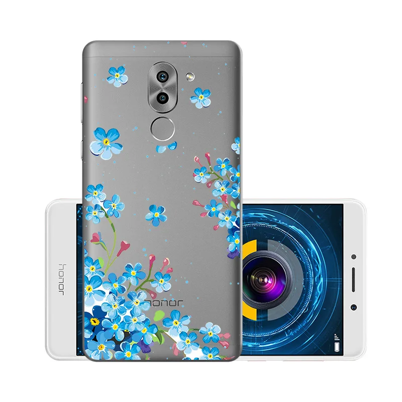 W005 Мягкий чехол из ТПУ, чехлы для huawei Honor 6X, силиконовый прозрачный чехол для huawei GR5, BLL-L21 BLN-AL10 Honor6X mate 9 Lite - Цвет: W005