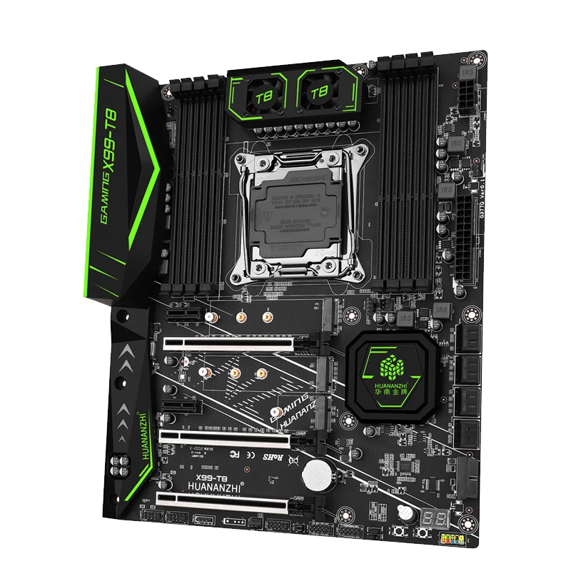 Материнская плата HUANANZHI X99 t8 с разъемом M.2 NVME NGFF Wi Fi USB 3 0 порты 8 * SATA3.0|Материнские