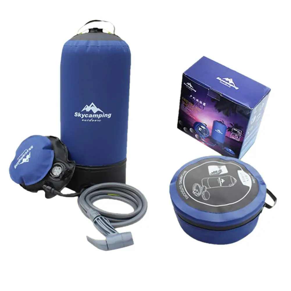

Shower Bag 11L PVC Outdoor Inflatable Shower Pressure Shower Water Bag Portable Camping Shower Bag For Bathing & Car Washing