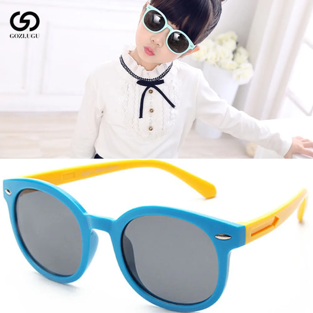 GOZLUGU милые поляризованные детские солнцезащитные очки для девочек мальчиков UV400