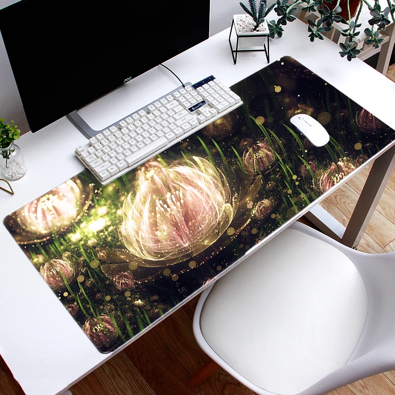 

Large Gaming Mouse Pad with Stitched Edge Water-Resistant Non-Slip Rubber Base Mousepad for Desktop Laptop Keyboard Abstract