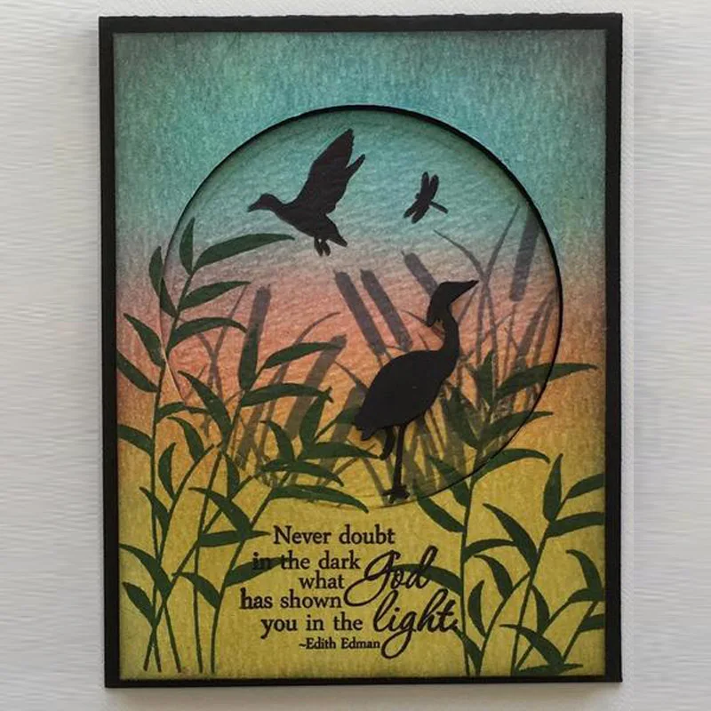 Прозрачные штампы для самостоятельной сборки животных и водно-болотных силуэтов