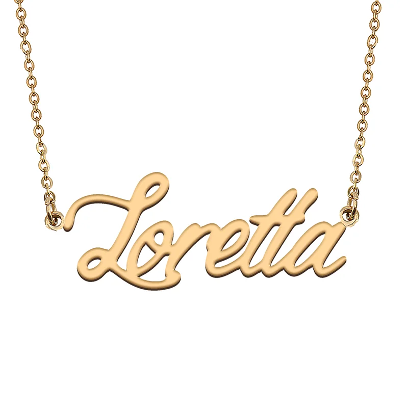 Loretta Custom Name Necklace Customized Pendant Choker Personalized Jewelry Gift for Women Girls Friend Christmas Present