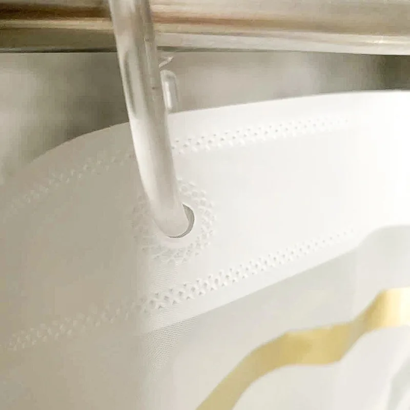 modern style shower curtains bathroom curtain eva transparent golden stripe environmental protection waterproof shower curtain free global shipping