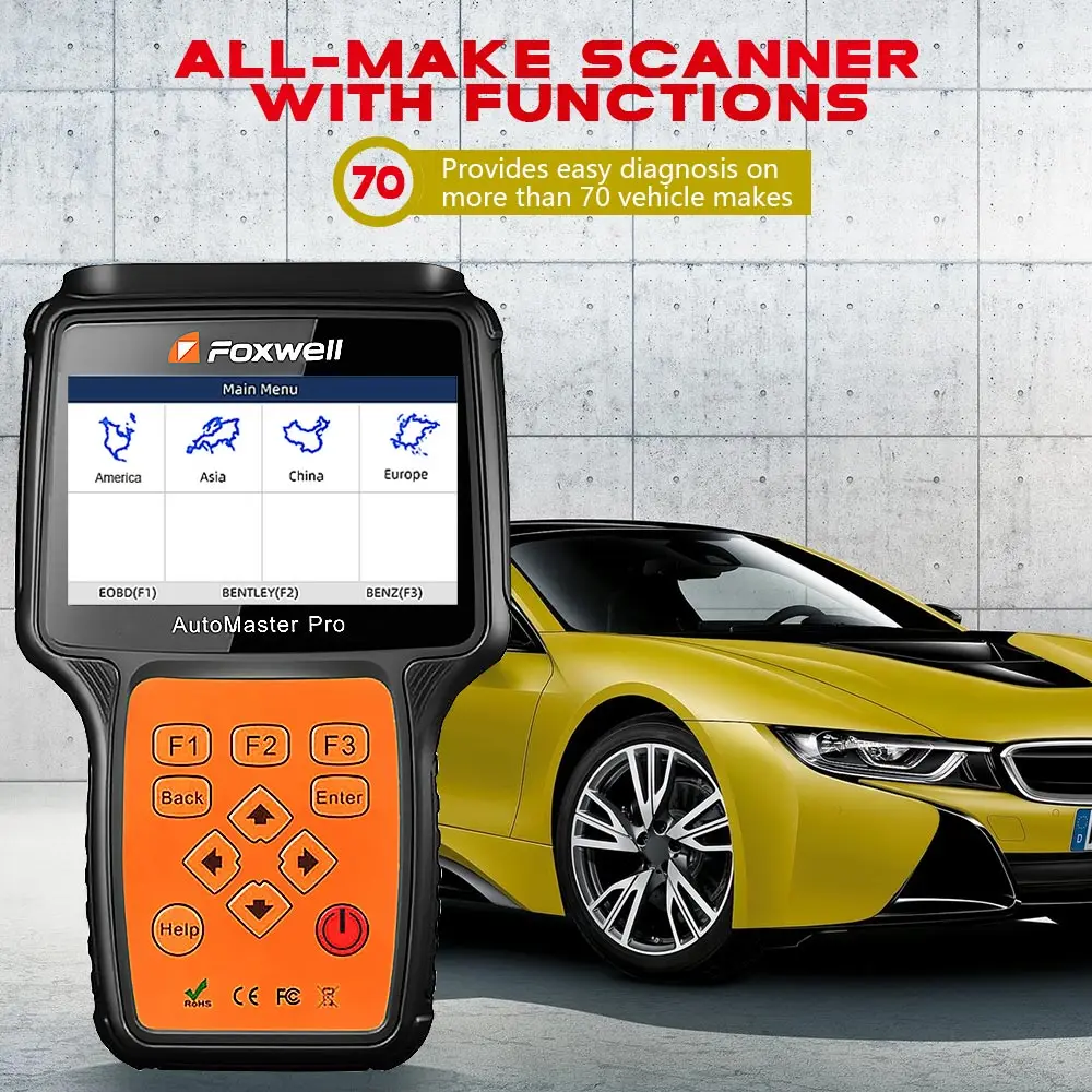 Foxwell NT680 Pro вся система делает сканер со специальными функциями обновленной