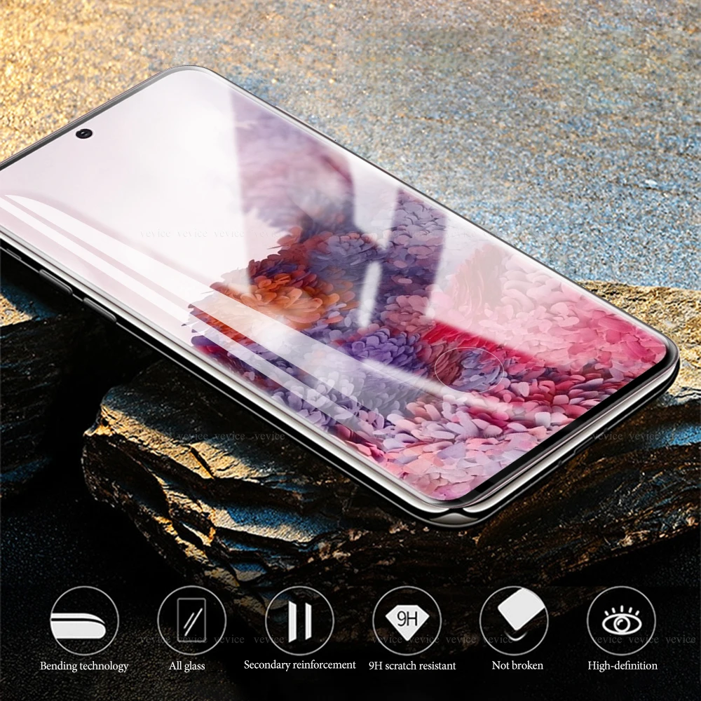 Защитное закаленное стекло HD для Samsung Galaxy S20 Ultra круглая изогнутая Защитная пленка