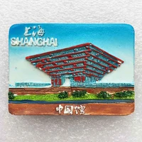 qiqipp shanghai travel commemorative three dimensional landscape magnet refrigerator magnet
