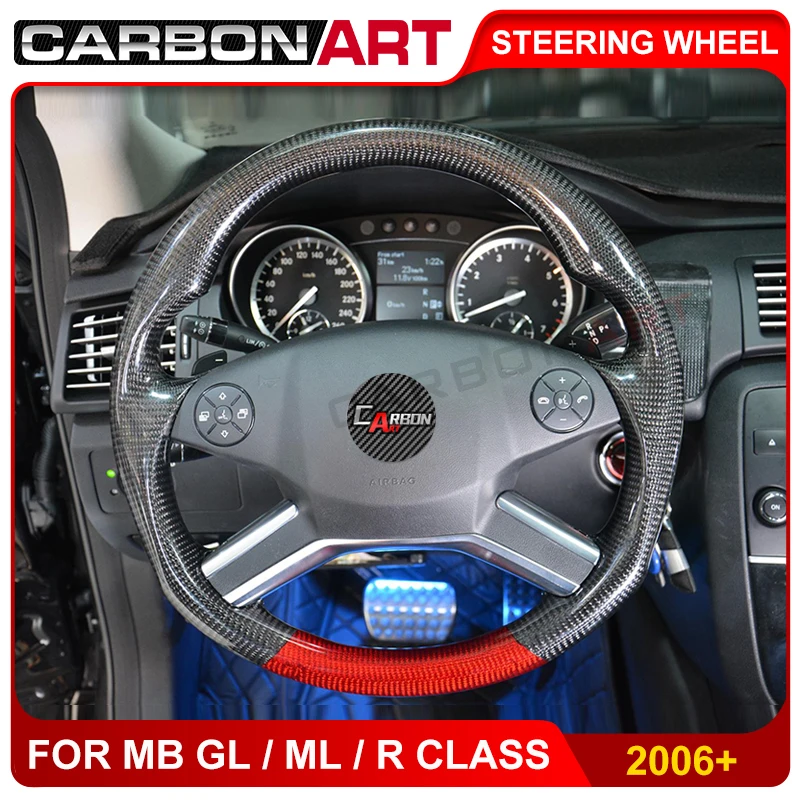 Рулевое колесо из углеродного волокна для Mercedes R ML GL class R300 R320 R350 R400 R500 ML350 GL450 GL500