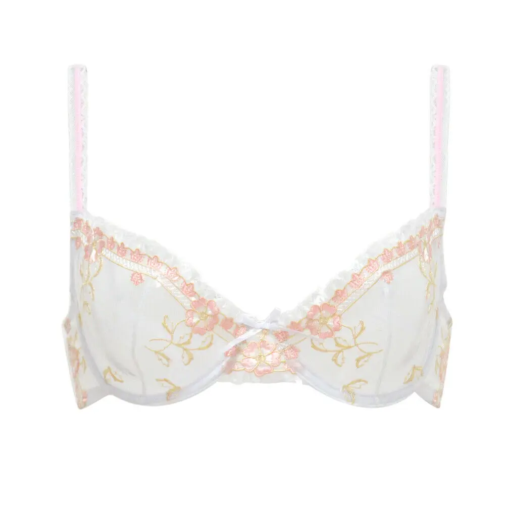 YBCG сексуальный кружевной бюстгальтер с вышивкой прозрачный модный без косточек
