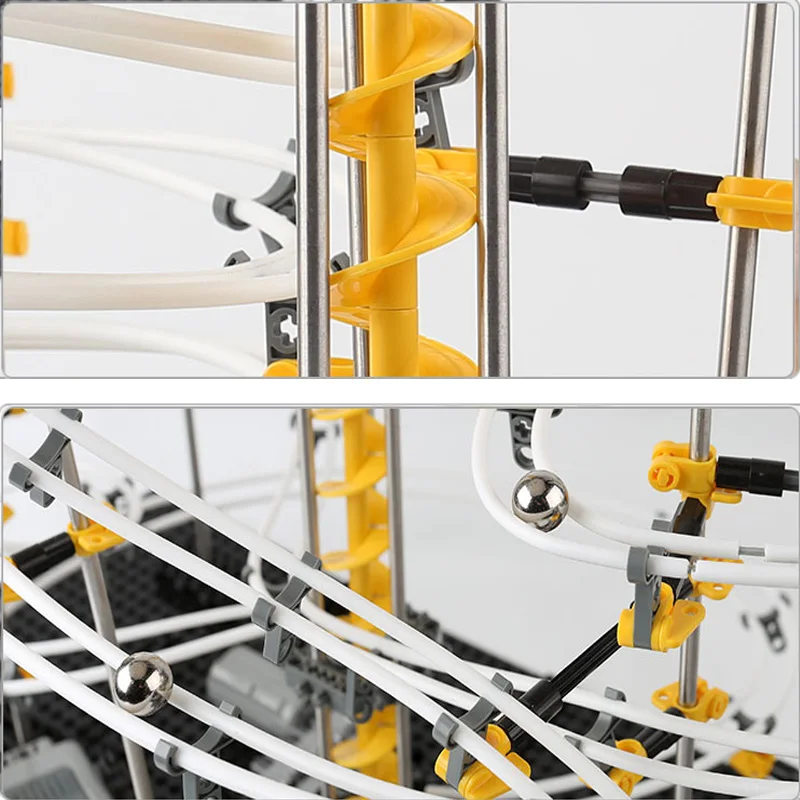 Лифт мрамор пробежки блоки игрушки DIY трек Набор для Детские кирпичи s контур