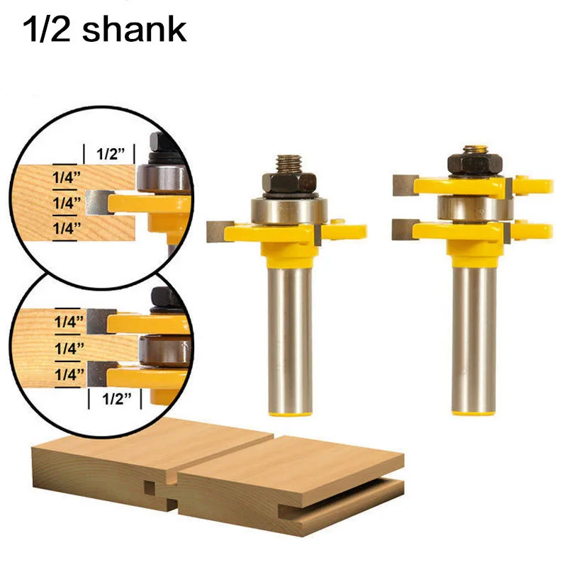 2 шт./компл. 1/2 &quot12 7 мм хвостовик Фрезерный резак резьба по дереву совпадающий