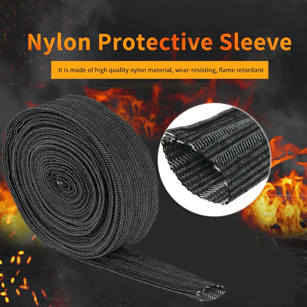 

7.5m Nylon Protective Sleeve Sheath Cable Cover For Welding Torch Hydraulic Hose