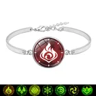 Genshin воздействия светящийся браслет глаз Бога воды, ветра, Гром огонь рок лед элементов свечение в темные украшения мужской браслет