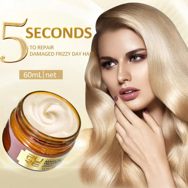 

Magical Hair Treatment Care Deep Repair Hair Mask Keratin Hair Care Mask 5 Seconds Repair Damaged Hair Roots Restore