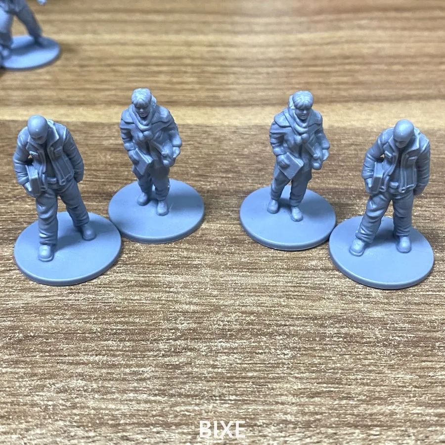 Серая миниатюра людей для этой войны в шахте 7 шт. партии настольные игры фигурки