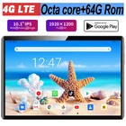 Планшет 10 дюймов, 2021 дюйма, лидер продаж x 1920 HD, 1200 МП, 5G Wifi, 4G LTE, Восьмиядерный процессор, Android 9,0, 64 ГБ ROM, телефонные звонки