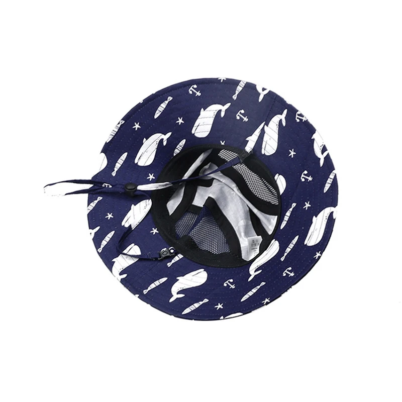 Летняя шляпка для мальчиков пляжная кепка с широкими полями защита от